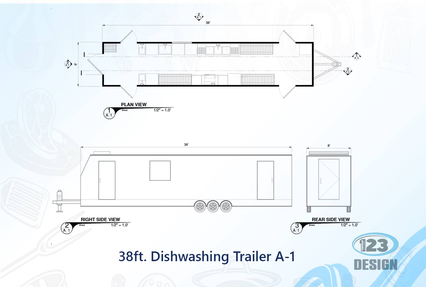 38ft. Dishwashing Trailer
