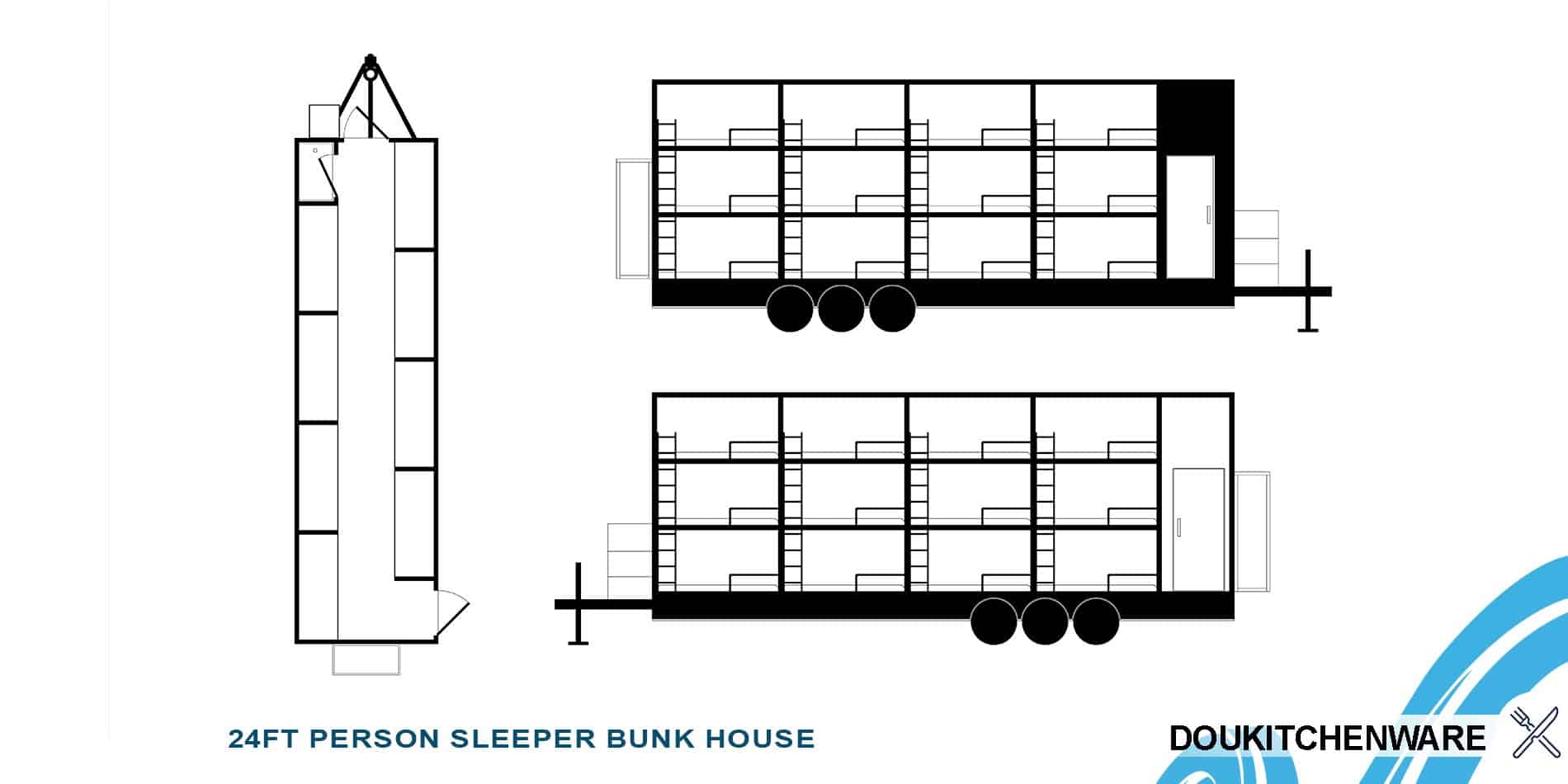 24 ft Person Sleeper Bunk House