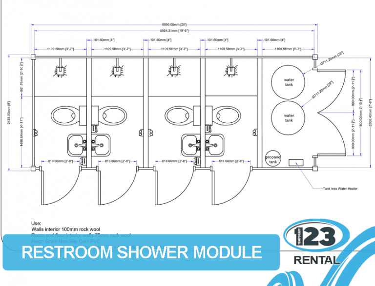 Restroom shower combo