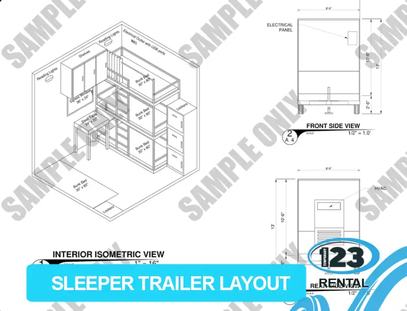 Sleeper trailer layout