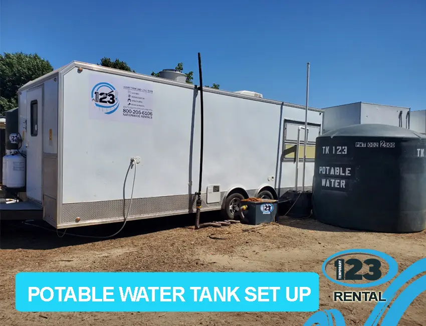Portable Water Tank Set up Los Angeles, CA